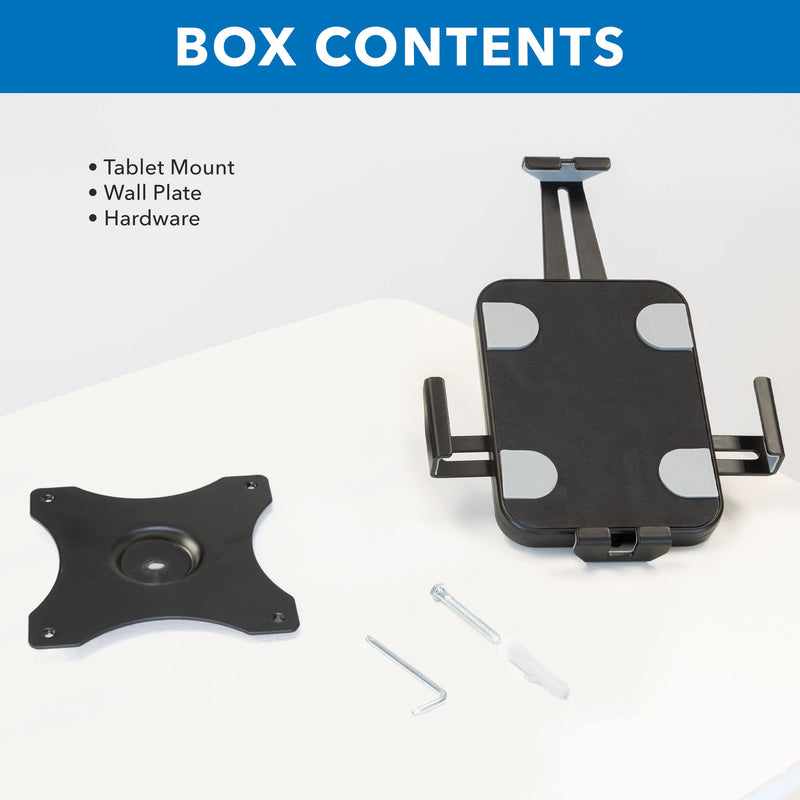 Mount-It! Anti-Theft Tablet Wall Mount | Universal Fit Tablet Kiosk Compatible with 7.9" to 11" Ipad and Samsung Tablets | Wall Mounted Secure Kiosk, Black