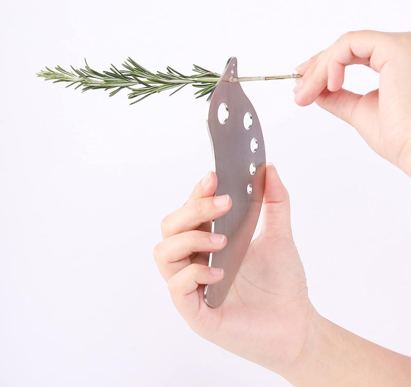 Herb Stripper Tool, Kitchen Leaf Herb Stripping Gadget, Cilantro Stripper for Kale, Thyme Fresh, Parsley, Basil, Rosemary, Chard