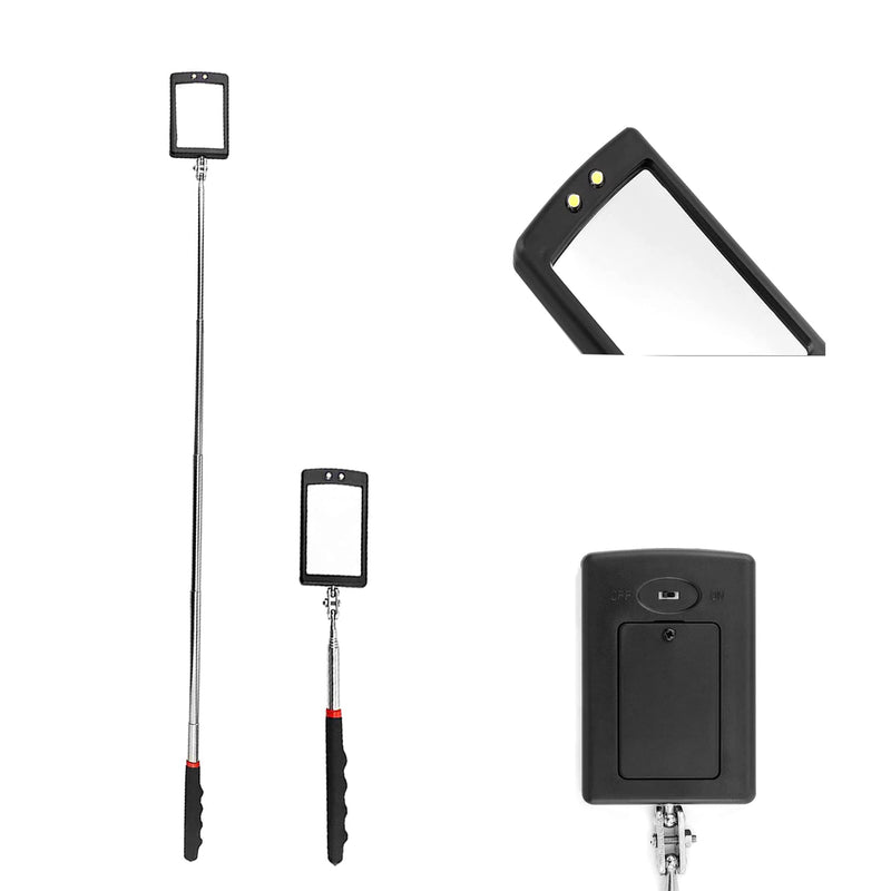 Inspection mirror telescoping with light Mirror practical addition to car repair, and anyone's toolbox Inspection Tool for Checking Vehicle, and Other Small Parts Extended (Inspection mirror-6PCS) Inspection mirror-6PCS