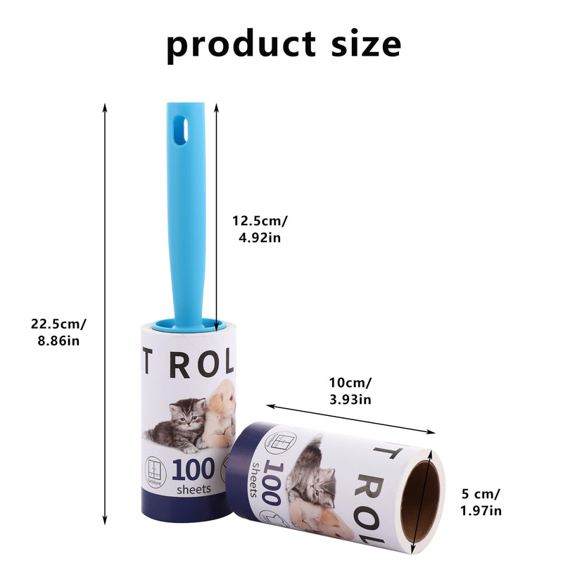 ASelected 10 Pcs Lint Roller Refills with 1 Handle,1000 Sheets Roller Sticky Pet Hair Remover for Pet Cat Dog Hair, Dust,Clothes, Sofa