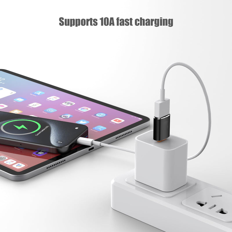 USB C to USB Adapter 10 Pack,Type C Male to USBA Female Adapter | 10Gbps High Speed Data Transfer,for MacBook Pro/Air,iPhone 17 16 Pro Max,Mac,iPad 10,Samsung Galaxy S26/S25/S24