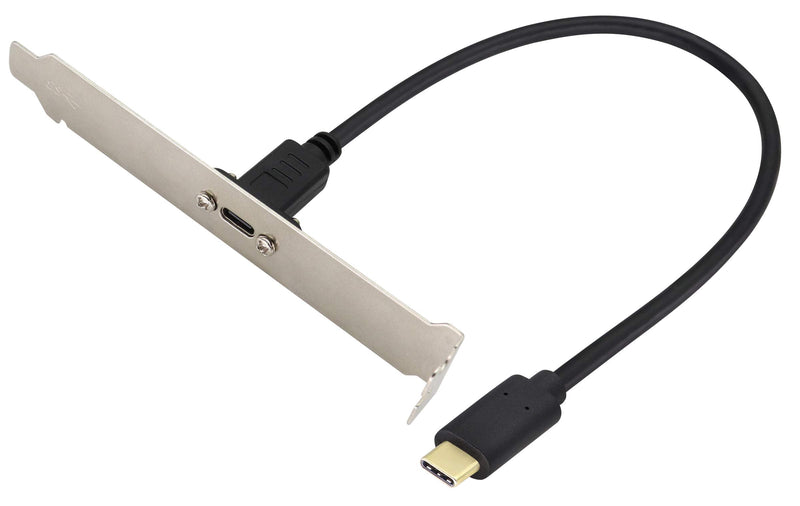 USB Type C 3.1Panel Mount Adapter Cable USB-C 3.1 Gen2 10Gbps Male to USB C Female Panel Mount Screw Cable,Supports Charging,Data,Audio,Video Cable for Laptop,Tablet,Mobile Phone(0.3M/1ft)