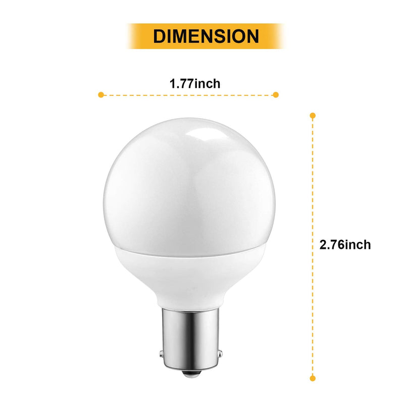Kohree 12 Volt RV Led Light Bulbs BA15s 20-99/1141/1156 12V Vanity Replacement Bulbs for 5th Wheel Camper Trailer Motorhomes Marine Boat Interior Light Bulb (Pack of 3, 4000K Natural White) Natural White (4000k)