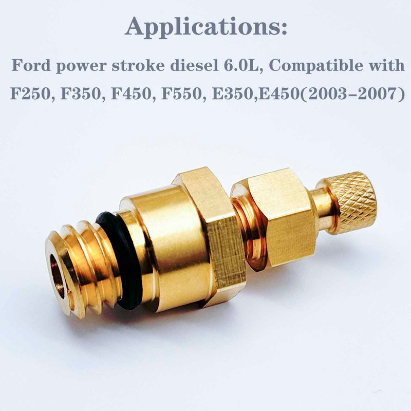 QISF Upgrade HFCM Water Separator Drain Plug Valve Compatible with For, D 6.0L Powerstroke Diesel Engine F250, F350, F450, F550, E350, E450