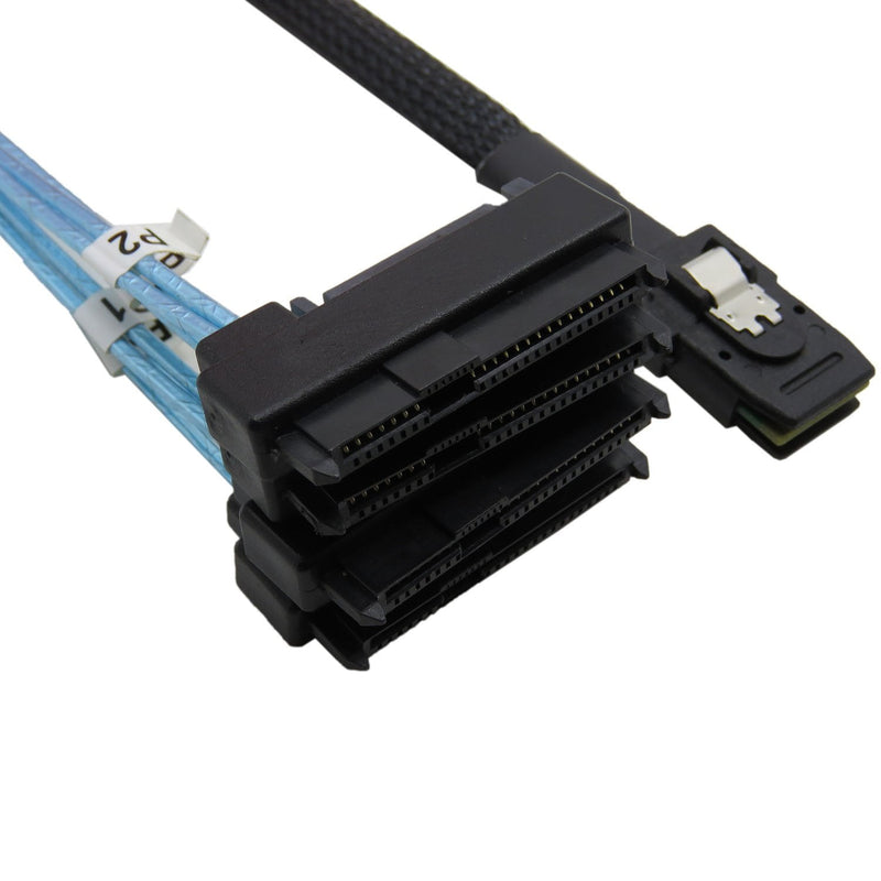 CableDeconn Mini SAS 36 SFF-8087 to (4) SFF-8482 Connectors with SATA Power 1m 1Meter