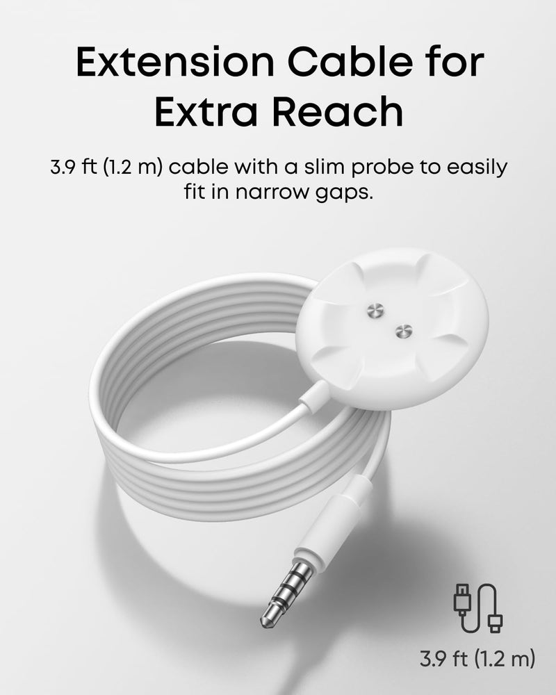eufy Water Leak and Freeze Sensor E20, Dual Detection, Extended Reach with Cable, Built-in Alert with 75 dB Alarm, Long-Lasting 5-Year Battery Life, Requires HomeBase 2, 3, Mini, or Pro