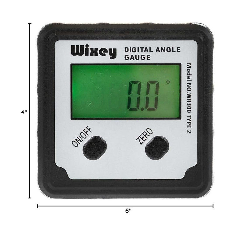 Wixey Digital Angle Gauge | Digital Angle Finder for Table Saw & Miter Saw (Magnetic) – Precision Bevel & Compound Angle Measuring Tool for Woodworking with Backlight
