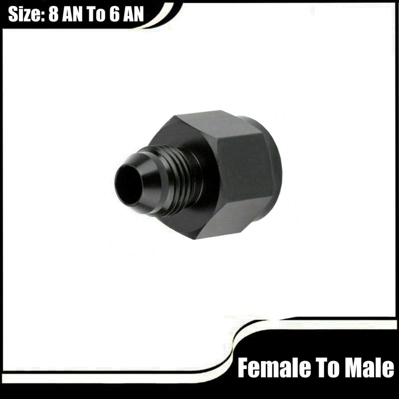 SUPERFASTRACING -8 AN Female -6 AN Male AN Flare Fitting Reducer Adapter 8AN to 6AN 8 AN Female 6 AN Male