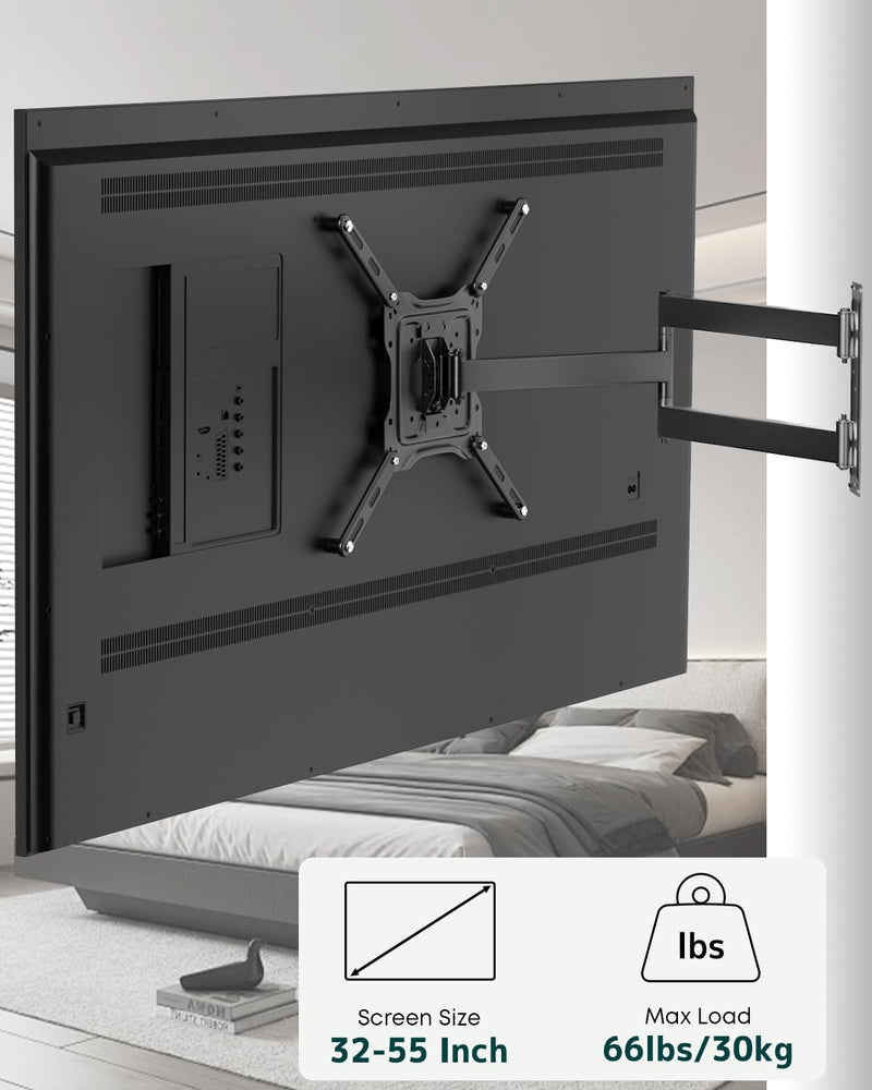 Vesa Mount Adapter for 32-55'' Screens - LCD LED TV Mount Extension Bracket, TV Mount Adapter Plate for VESA up to 400x400mm, Black 200mm extension