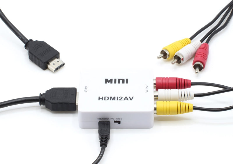 THE CIMPLE CO - HDMI to RCA Converter (Digital to Analog Converter) - Converts from HDMI - Does not Work in Reverse - Down CONVERTS - White Kit