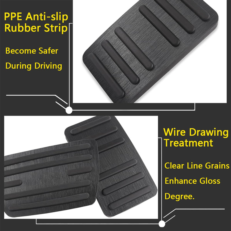Foot Gas Brake Pedal Cover Compatible for Honda Civic CR-V Accord 2018-2025, for Odyssey Passport Insight 2019-2025 Accessories Accelerator Brake Pedal Cover Cap Black