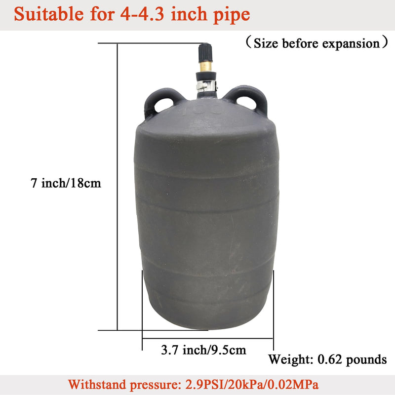 Inflatable Pipe Plug,Test Plug Plumbing,Sewer Test Plug,Inflatable Pipe Plug Balloon Plug,Pipe Test Plug,Plumbing Balloon Plug (4 inch) 4 inch