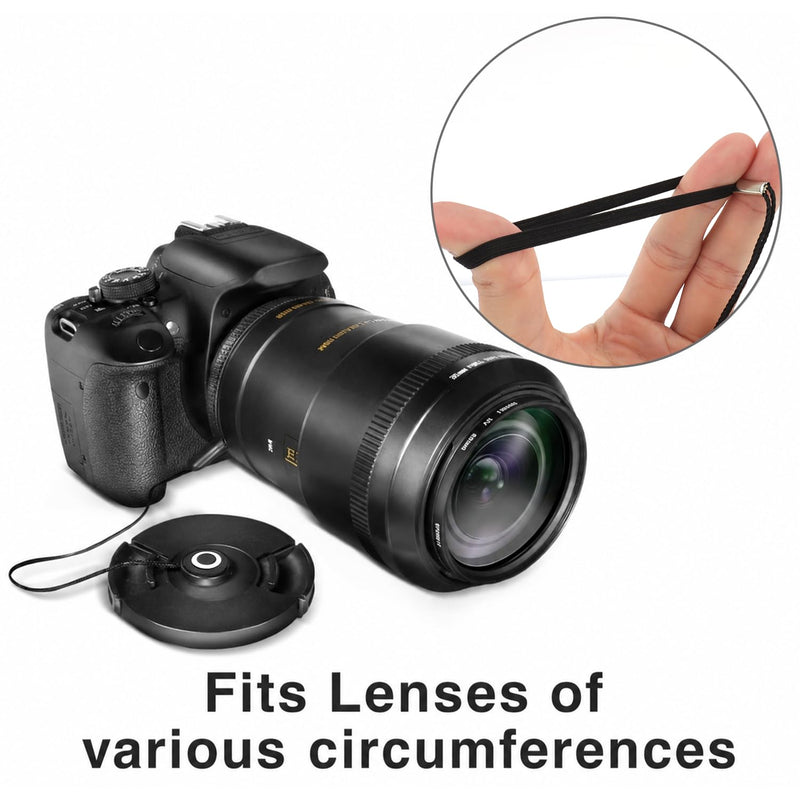 Aprince 10 Pcs Lens Cap Leash Lens Cap Keeper with Elastic String | Camera Accessories compatible with Canon Sony and other lenses, perfect Accessories for photographers shoot outdoors