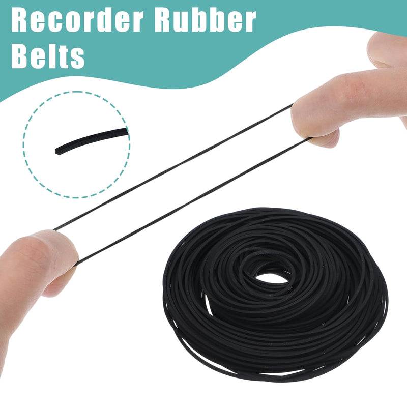 150pcs Cassette Belts,VCR Belts, Record Player Belt Replacement 20-120mm, Repair and Maintenance Hybrid Flat Cassette Player Belt, for DVD CD LD VCR Repeater Drive 1mm Width
