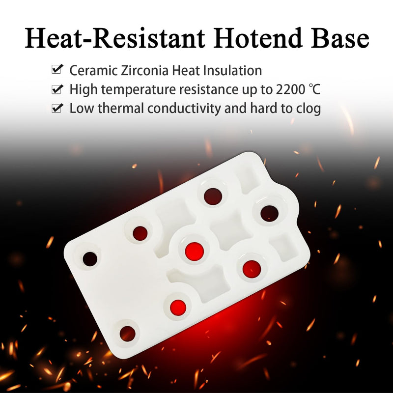 H2S Hotend Heating Assembly Kit All Metal Base Clip for H2D/H2C Left Side | Hot End Heat Assembly with Thermistor & Heater Cartridge, Ceramic Zirconia Insulated Base, 2200°C Heat-Resistant, Quick-Swap 1
