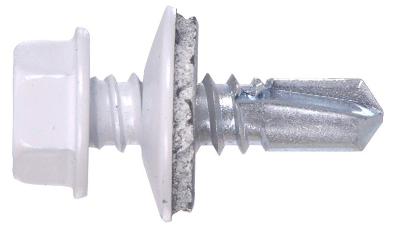 The Hillman Group 48049 14 X 7/8-Inch White Painted Head Lap Stitch Screw, 1-Pound (Pack of 2) לבן 0.875 inches (Pack of 2)