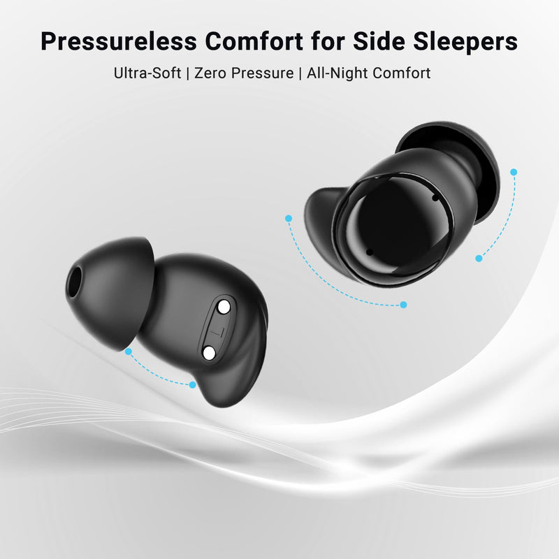 T33 Sleep Earbuds, Bluetooth 6.0 Noise Cancelling Sleep Headphones for Side Sleepers, ANC Up to 98%, Sleep Mode, 48H Playtime, Small Earbuds Comfort Fit for Sleeping, Travel, Work, Gold