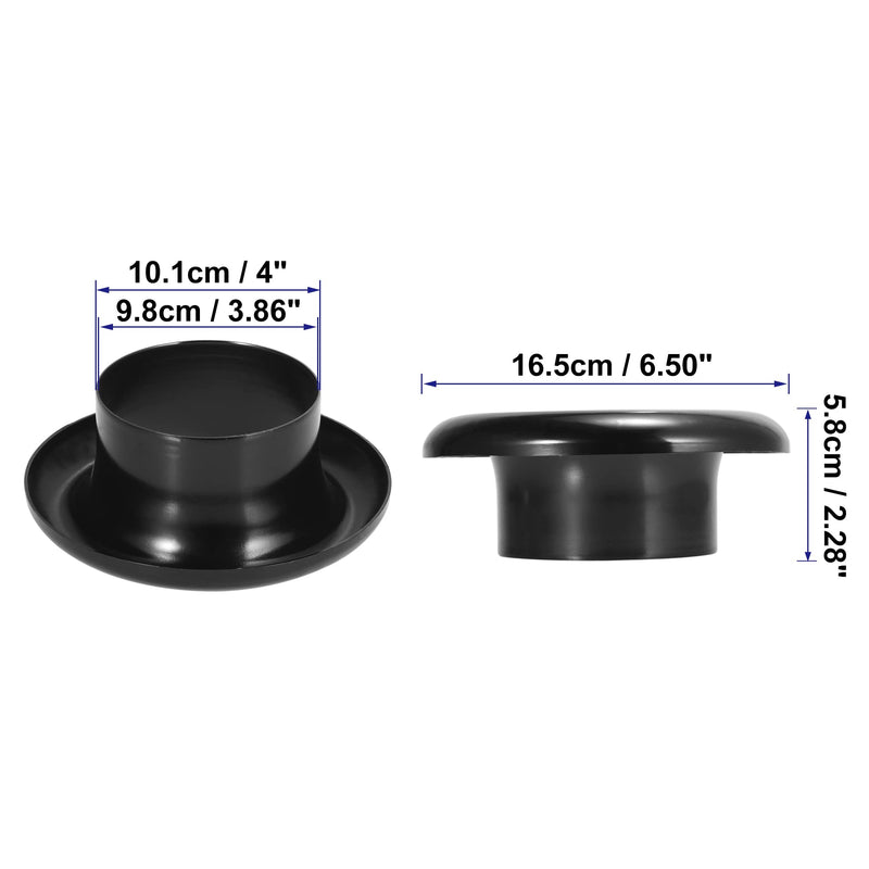 X AUTOHAUX 4 Inch Inlet Aluminum Bellmouth Velocity Stack Adapter Air Intake Turbo Horn Air Inlet Decorative Cover Black