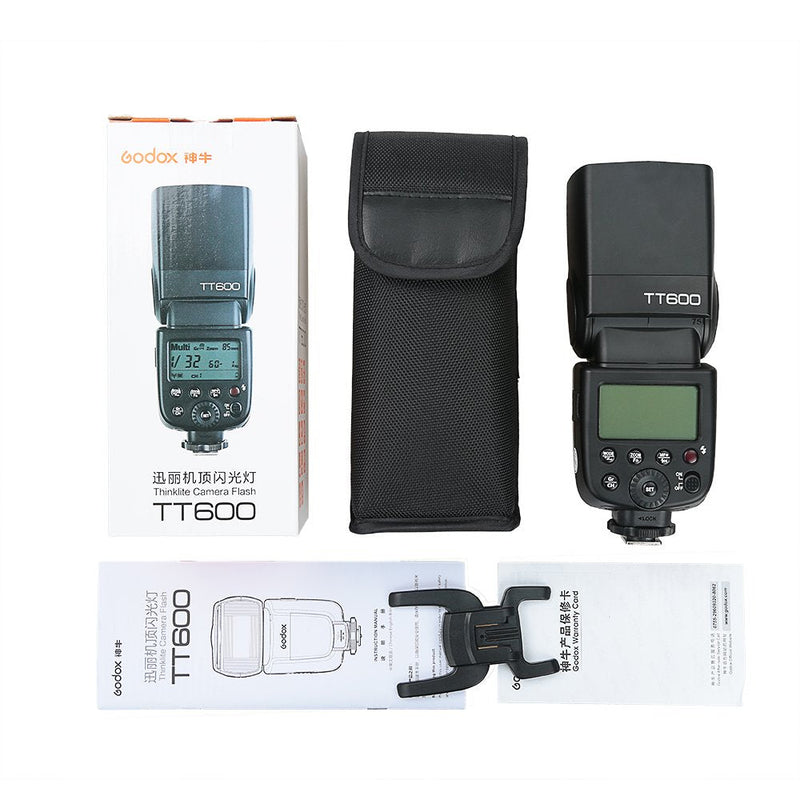 Godox TT600 Flash Speedlite, GN60 2.4G Wireless X System HHS 1/8000S 5600K±200K 0.1s-2.6s Recycle Time, 22 Steps of Power Output: 1/1~1/128 for Canon Nikon Pentax Olympus Fujifilm Panasonic Cameras Godox TT600