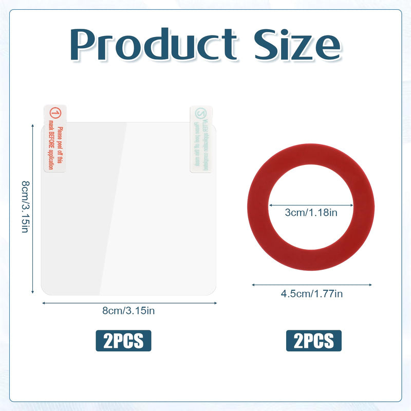 Round Double Sided Adhesive Pads and Electrostatic Stickers for Dash Cam Mount, Car Windshield