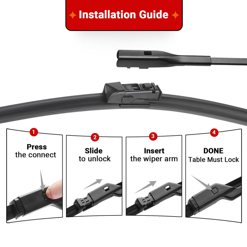Windshield Wiper Blades Replacement for Toyota Prius 2016-2022 Original Factory Quality Front Rear Wipers Blade Set for My Car - 28" 16" 16" (Pack of 3) 28"/16"/16"
