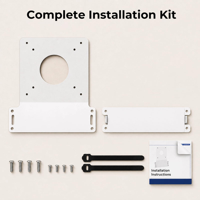 Metal VESA Adapter Plate Bracket Only for Apple 27" Studio Display, VESA Mount Adapter Kit Converts to 75x75/100x100 VESA Patterns, Includes All Screws & 2 Cable Ties, White