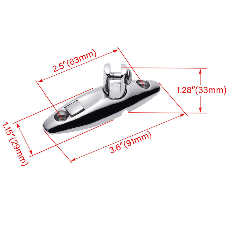 Boat Bimini Top Swivel Hinge,316 Stainless Steel Deck Side Mount Quick Release Hinge,Marine Hardware Accessories,Include Screws, Pack of 2