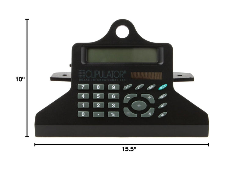 Dexas Clipcase Calculator Storage Clipboard, Black