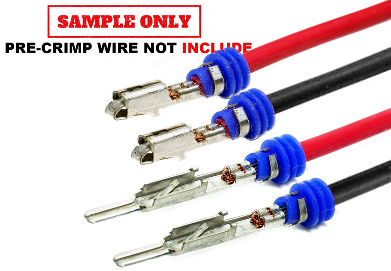 2-Pack, 30Amp (3-PIN) Metri-Pack Waterproof Connector Terminals and Seals 10-12 AWG