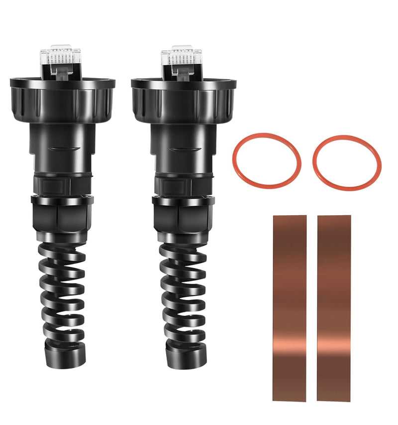 010-10603-00 Network Cable Connector, Waterproof Ethernet Cable Ends RJ45 Plug, Fits for Garmin Marine Devices GPSMAP, GMR, UHD (Set of 2)