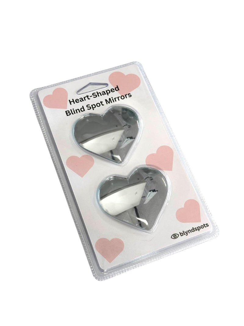 2Pcs Heart Shaped Blind Spot Mirrors for Cars – Convex Rearview Mirror for Enhanced Safety – Universal Fit Stick-On Side Mirror with Cute Heart Design – Perfect for Cars, SUVs, Trucks