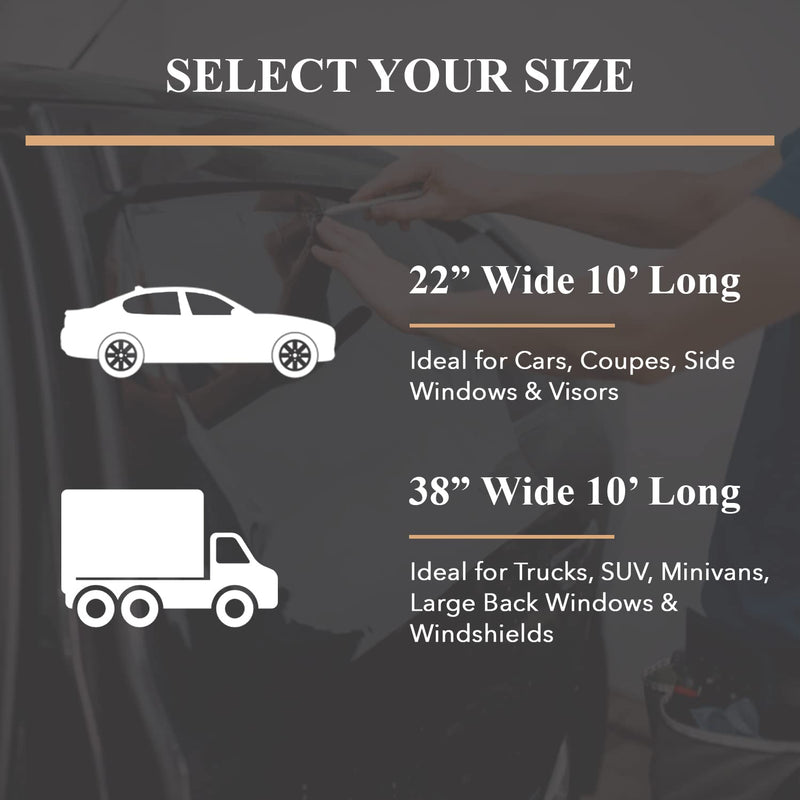 TRUE LINE Automotive Car Window Tint Film Roll for Cars 99% UV Rejection 1PLY 35% - 38" Wide x 10' Long 38'' Wide 10' Long 35%