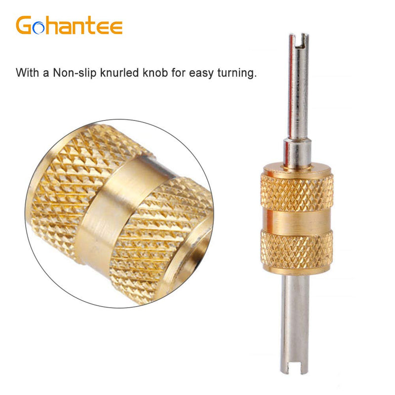 gohantee Air Conditioner Schrader Valve Stem Core Remover, Removal Tool for R134 R12 AC Car Air Conditioning Repair, Dual Head Tire Repair Tools