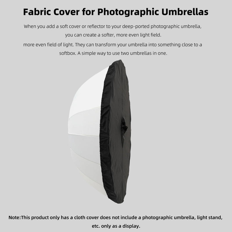 Godox DPU-165BS 165cm 65" Photography Umbrella Diffuser Soft Cloth (Umbrella not Included) Compatible with 65" Photo Umbrella Photo Studio Flash Speed Light （Black/Silver） 65inch/165cm Black/Silver