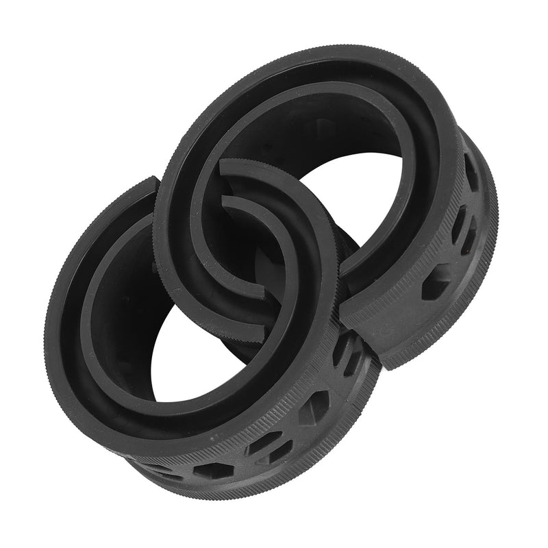 2PCS Car Coil Spring Buffer Rubber, Universal Car Shock Absorber Cushion Spring Bumper Buffer C Type Reduce Noise Anti Vibration for Cars, black