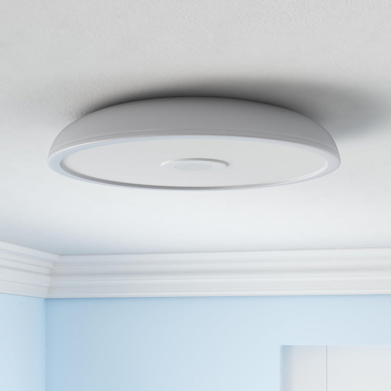 Smart Waterproof LED Flush Mount Ceiling Light Fixture,with Bluetooth Speaker,11 Inch,18 watt,Dimmable Music Lamp,RGB Color Changing Light with Remote Control,for Bathroom,Shower,Bedroom 11 inches White-Dimming Function+Bluetooth