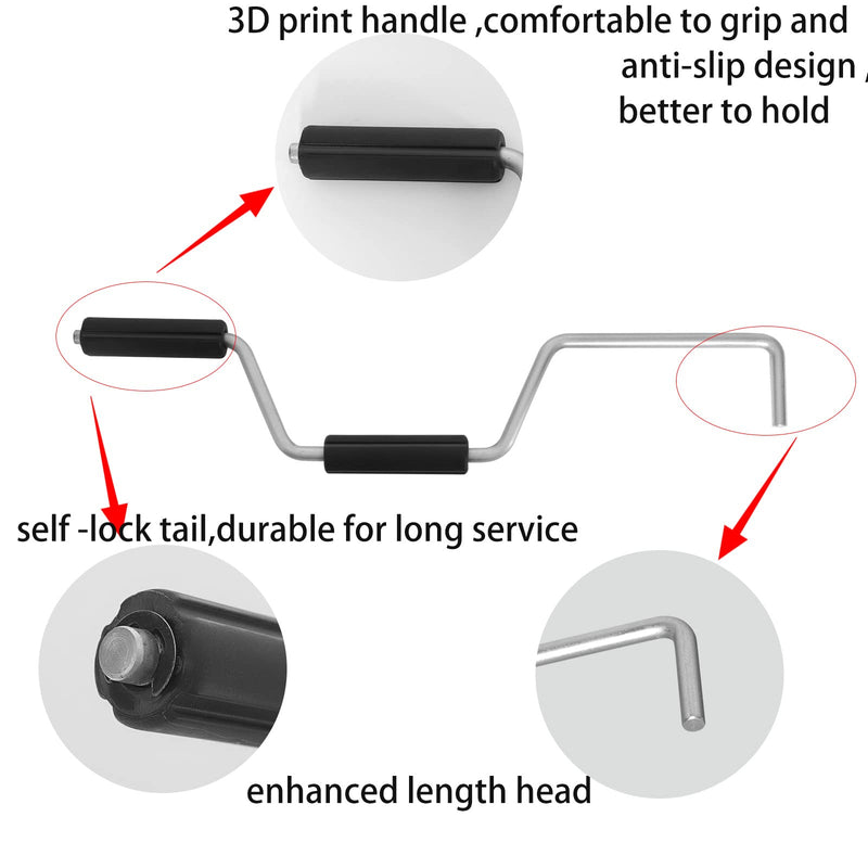Portable Strap Winder for Flatbed Truck Hand Roller for Winding Strap Winder Winch Winder for Winch Straps-18 inch 1pack