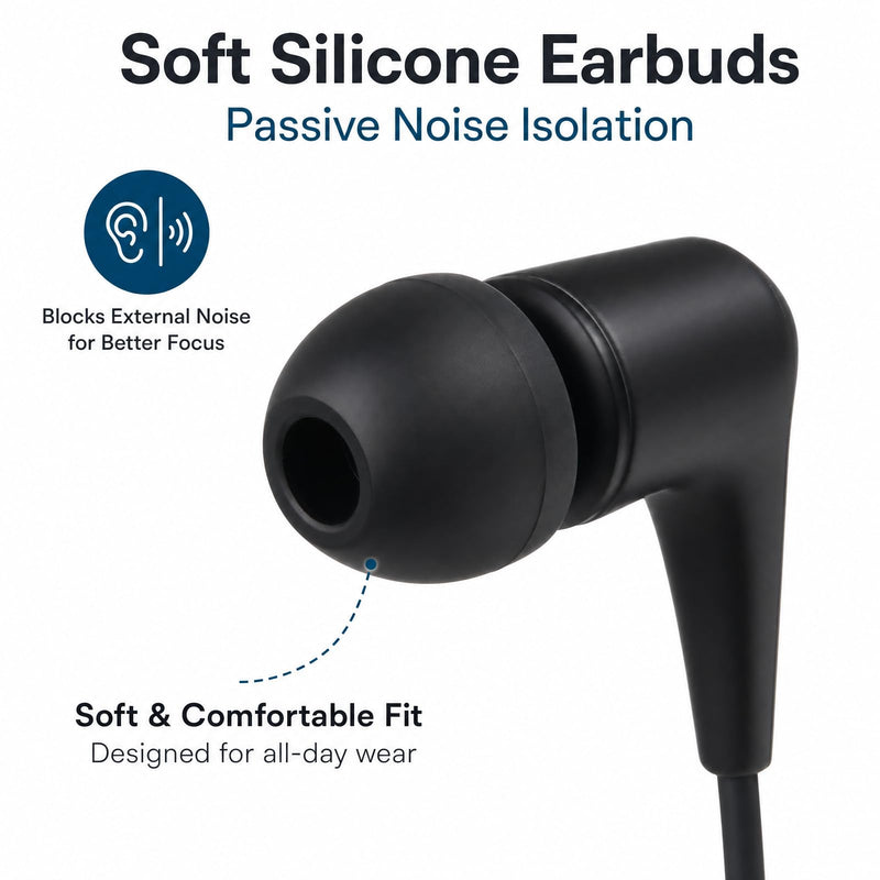 in-Ear Wired Earphone 3.5mm | Earbud Compatible with Tour Guide System, Interpretation Receivers, Keyboard Piano & TV Audio, Replacement Monitor Earpiece