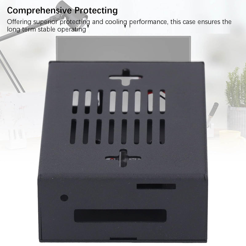 Orange Pi 5 MAX Zinc Alloy Case,Cooling Metal Case Housing with Cooling Fan,2 Pin Interface,Single Board Computer Metal Cooling Case Compatible with Orange Pi 5 MAX