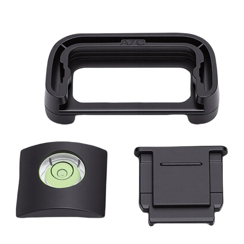 Generic Eyecup Viewfinder, Hot Shoe Cover Protector and Bubble Level for A7C Camera, with Soft Silicone Eyepiece to Block and Protect Flash Interface