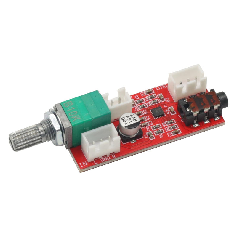 MAX97220 Headphone Amplifier Board, Preamplifier Module with Volume Control, 3.5mm Audio Output, 5V Powered for Headphone Amplifier