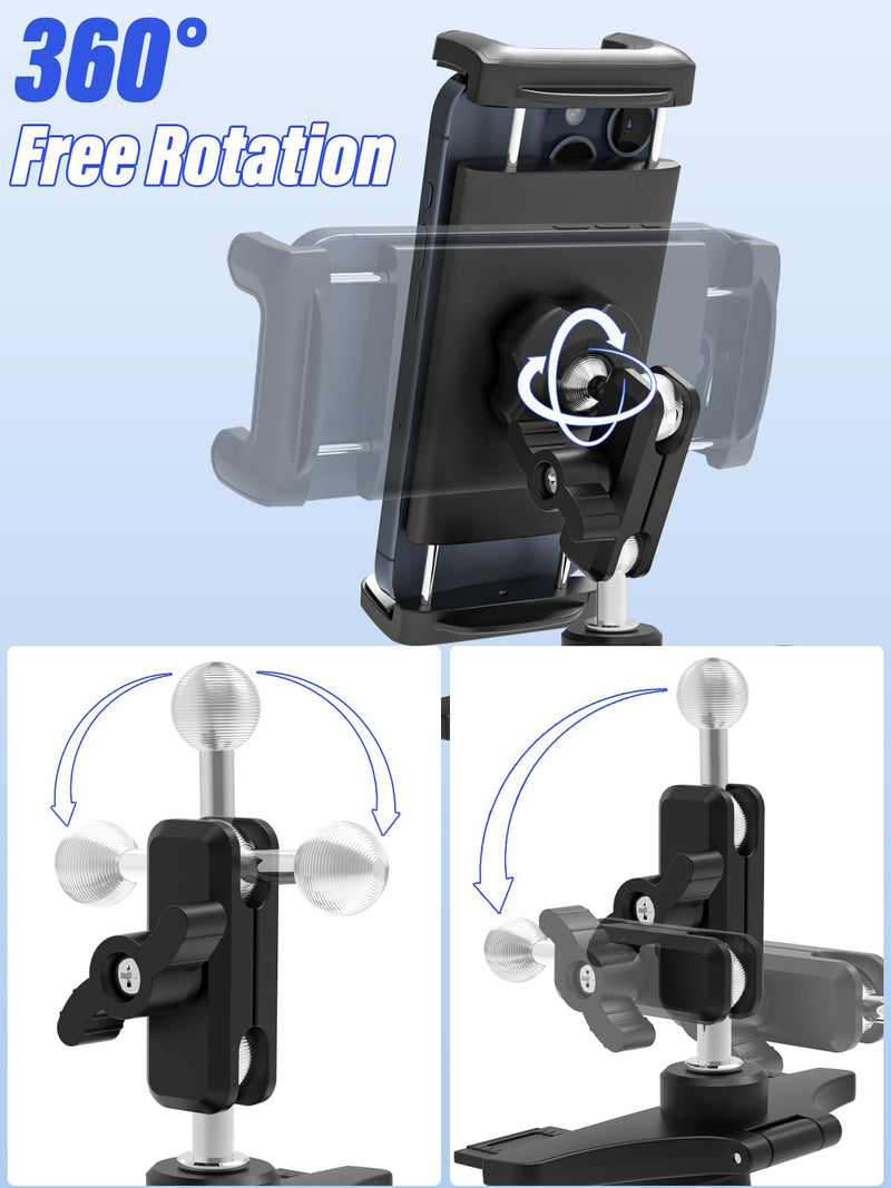 Metal CD Slot Tablet Mount for Car, Fit for 4-13" iPad & Phone | Metal Arm, Adjustable 360° Rotating, Sturdy CD Slot Mount, Fit for iPad Pro Air Mini, iPhone, Galaxy Z Fold, Galaxy S26/25/24