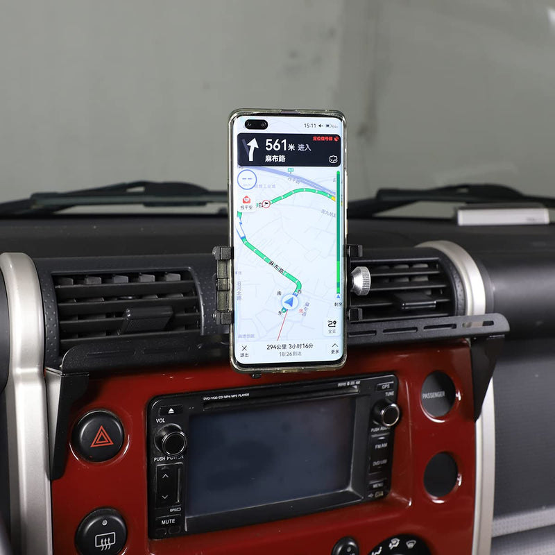 Car Instrument Panel Track Mobile Phone Holder Trim for Toyota FJ Cruiser 2007-2021 Central Control Air Vent Multifunctional Mobile Phone Holder (Style 1)