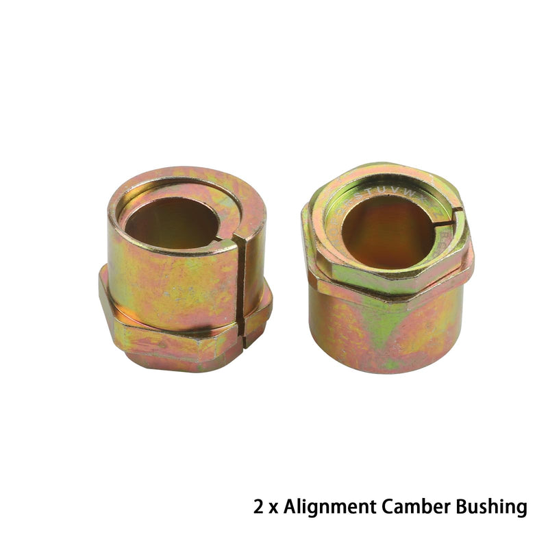 Extreme Camber Caster Alignment Bushing Kit Compatible with Ford Series Trucks F150 F250 F350 E150 Replaces# 45K6525 (2Pcs) Front Adjustable Caster/Camber Bushing 4x4 & 2WD