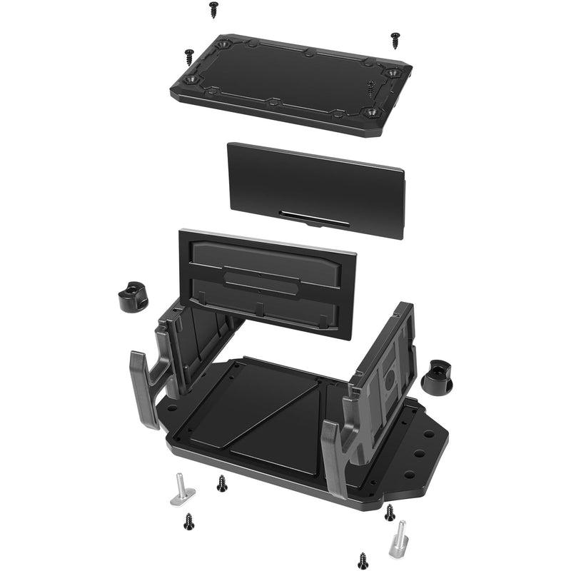 Track Mounted Battery Box for Fish Finders, Replace for YakAttack CellBlok (CLB-1002), Compatible with YakAttack Switchblade Transducer Arm, Fit for Most 7, 9, or 10 Ah 12v Batteries