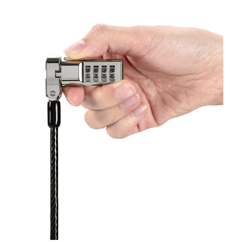 Kensington Universal 3-in-1 Combination Laptop Lock, Computer Security Locking Cable - Resettable Version (K62316WW), Black Universal Fit 3-in-1 combo