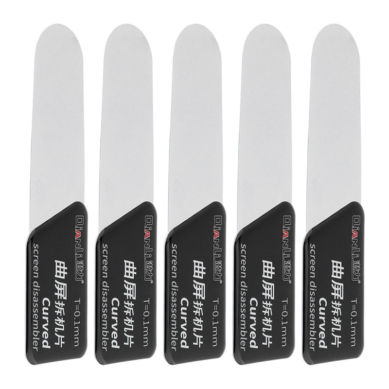 5Pcs Screen Disassembler Pry Tool, Ultra-Thin Stainless Steel Spudger Opening Blade, Professional Mobile Phone & LCD Casing Repair Tool Kit, for Curved LCD Casing, Smartphone, Tablet 5pcs
