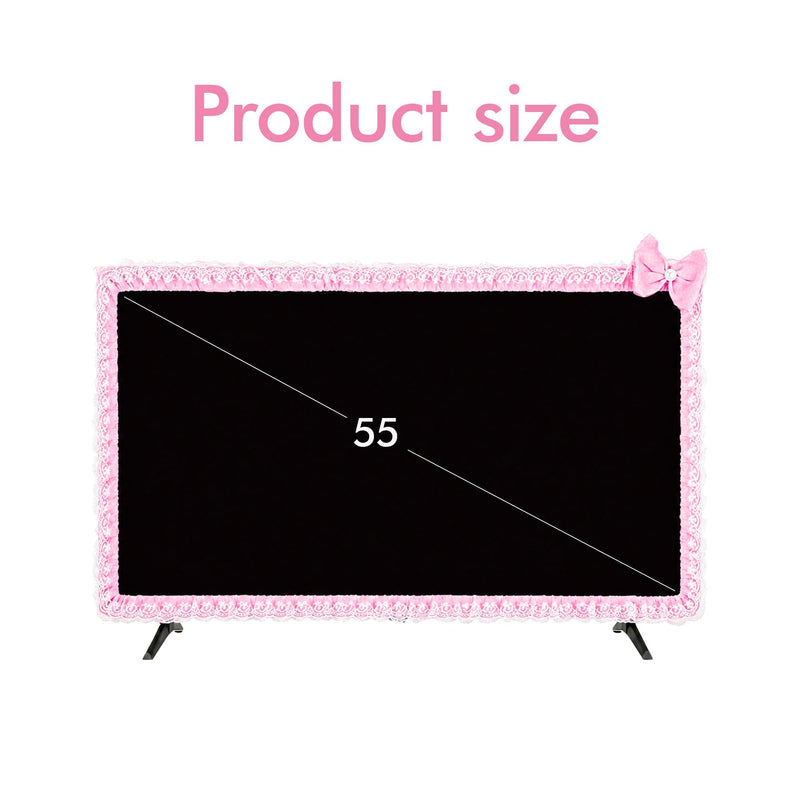 55 Inch TV Decorative Cover Elastic Frame Border Trim | Cozy Living Room Home Styling, Cute Television Surround Decoration, Fits Most 55 Inch TVs