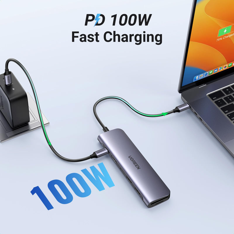 UGREEN USB C Hub 10Gbps Bundle with UGREEN Revodok 1071 USB C Hub