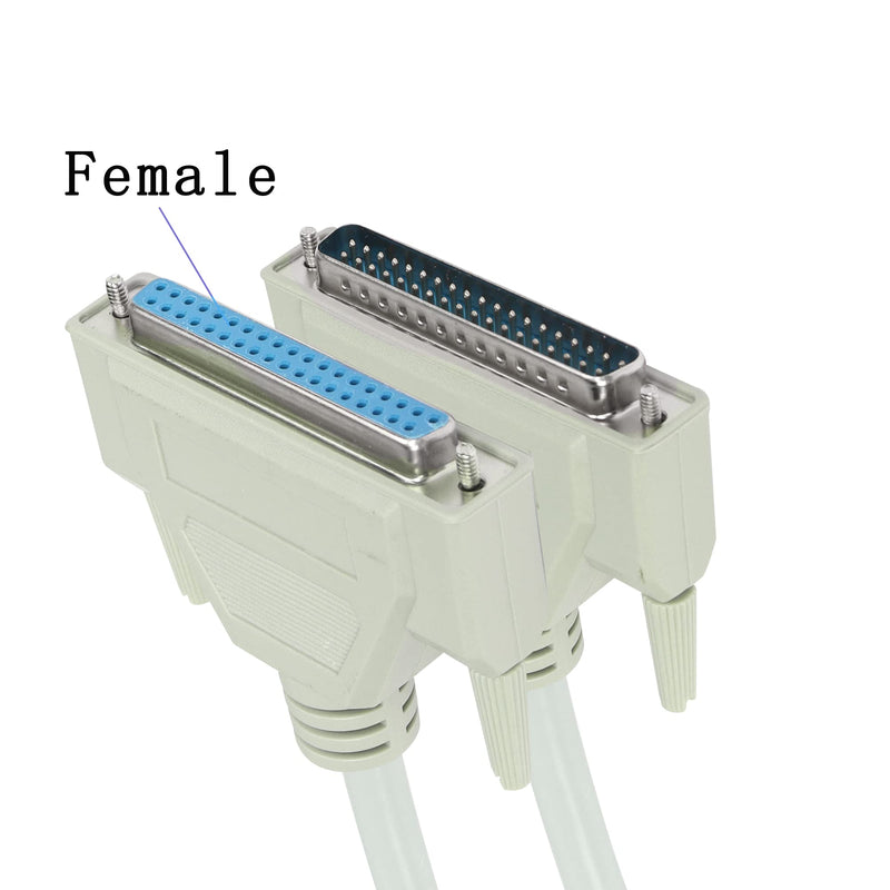 MEIRIYFA DB37 37Pin Extension Cable Serial D-SUB 37 Pin Printer Parallel Connector Cable Pure Copper Core for engineering wiring, computer and networks.（4.9FT） (Male to Female) Male to Female